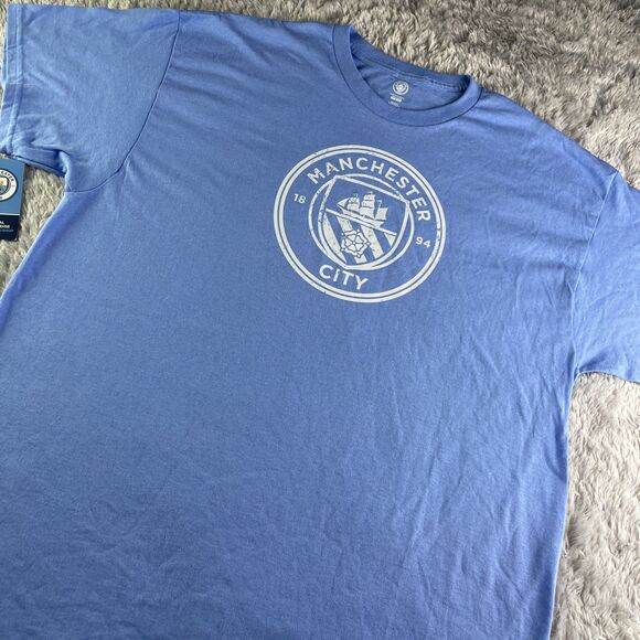 Manchester City Shirt Mens Extra Large Blue White Soccer Football Premier League - Picture 1 of 9
